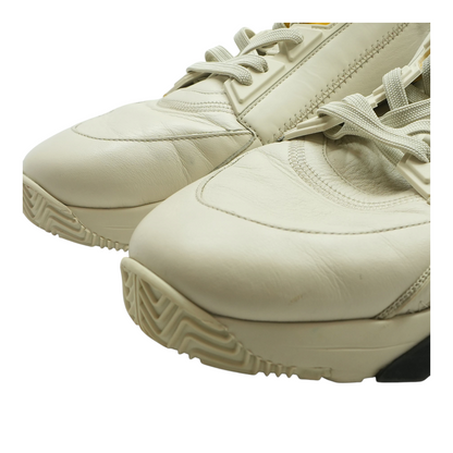 White Leather Fendi Flow Low-Top Sneakers