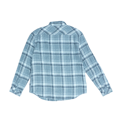 Gray Plaid Flannel Button Down