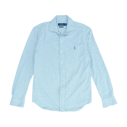 Gray Solid Long Sleeve Button Down
