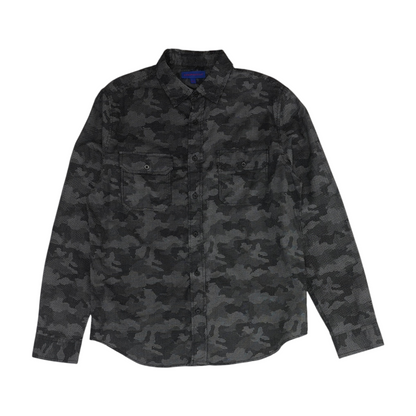 Charcoal Camo Long Sleeve Button Down