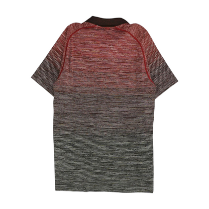 Red Striped Short Sleeve Polo