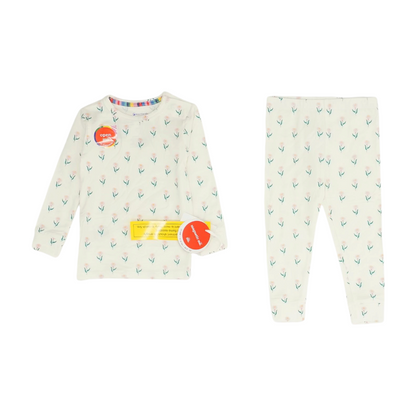 Ivory Floral Pajama Set