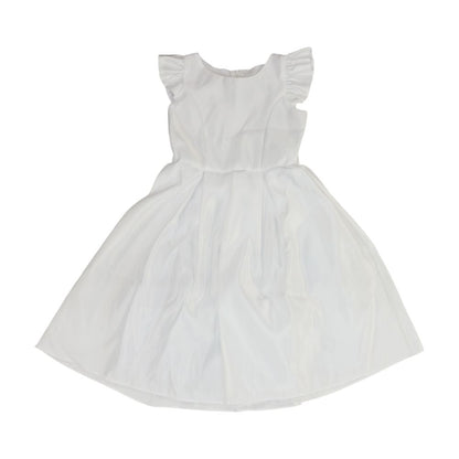 White Solid Dress