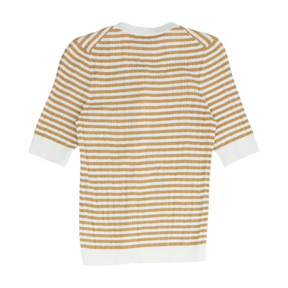 Tan Striped Blouse