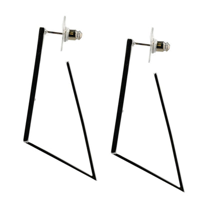 Costume Silver-Tone Slim Geometric Hoops
