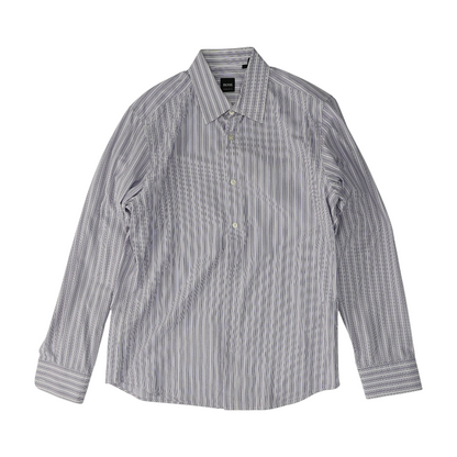 Purple Striped Long Sleeve Button Down