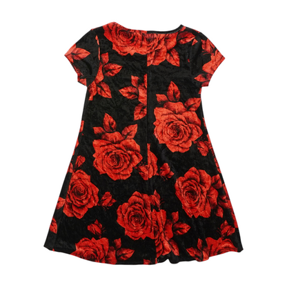 Vintage Black Floral Mini Dress