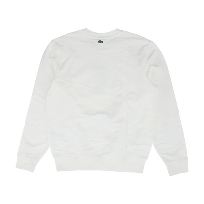 White Solid Sweatshirt Pullover