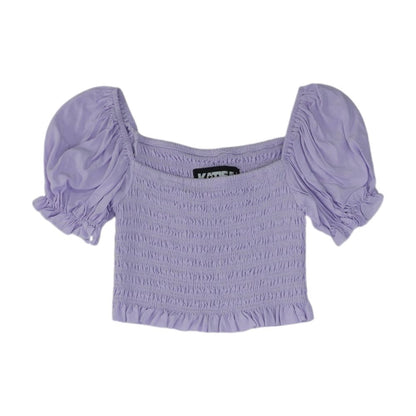 Lavender Solid Knit Top