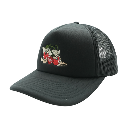 Black SS26  Cherry Bunch Nolan Trucker Hat
