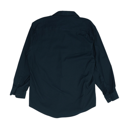 Black Solid Long Sleeve Button Down