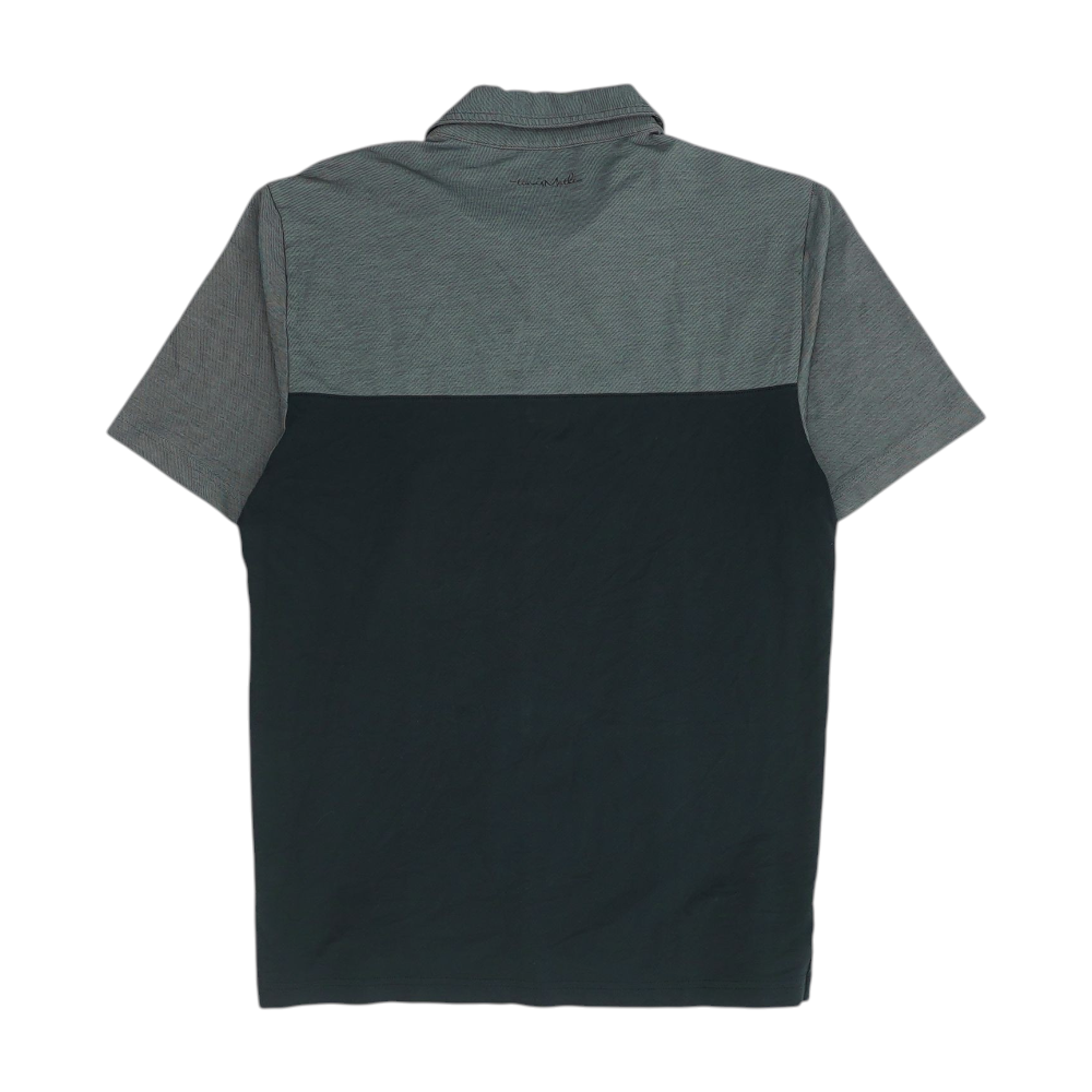Black Color Block Short Sleeve Polo