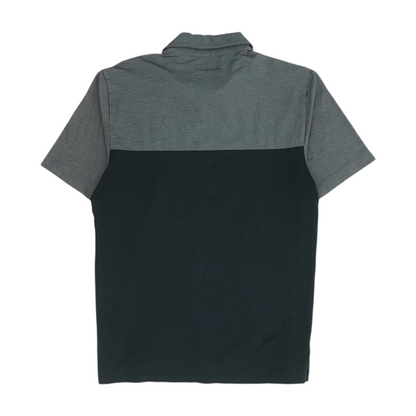 Black Color Block Short Sleeve Polo