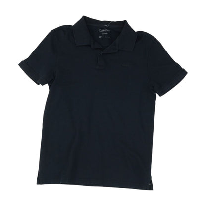 Black Solid Short Sleeve Polo