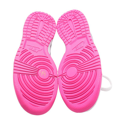 Dunk Low Pink Leather Athletic Shoes