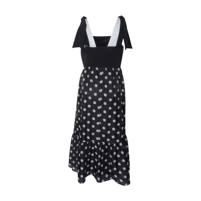 Black Polka Dot Midi Dress
