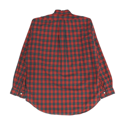 Red Plaid Long Sleeve Button Down