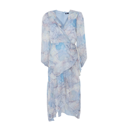 Blue Abstract Maxi Dress