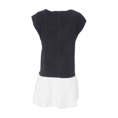 Black Color Block Mini Dress