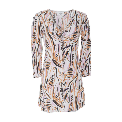 White Abstract Mini Dress