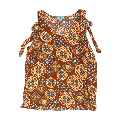 Brown Floral Blouse