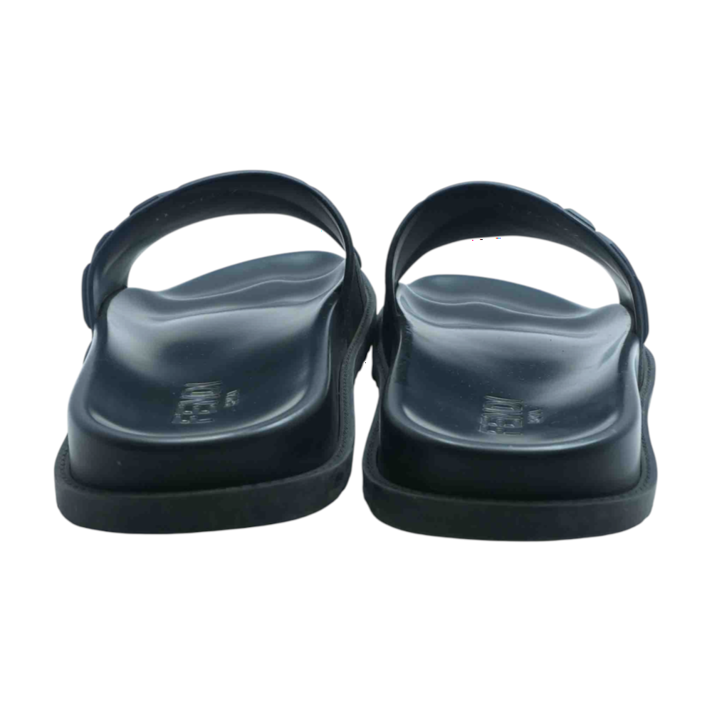 Fendi Black 7X1377 Rubber Slides – Image 9