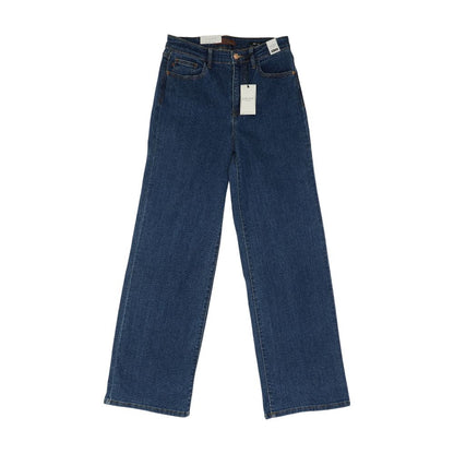 Blue High Rise Wide Leg Jeans