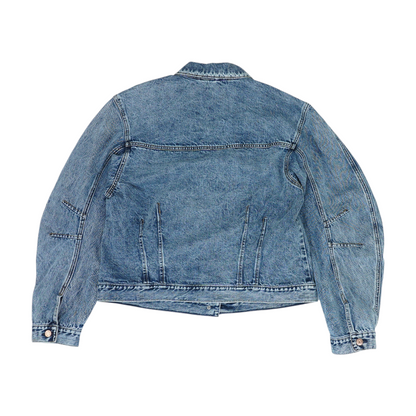 Blue Solid Denim Jacket