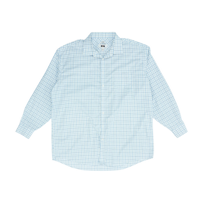 Blue Tall Check Long Sleeve Button Down
