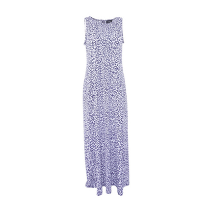 Navy Print Midi Dress