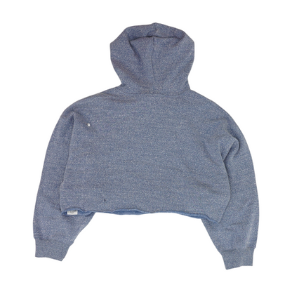 Blue Solid Hoodie Pullover
