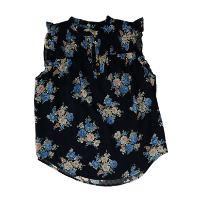 Navy Floral Blouse
