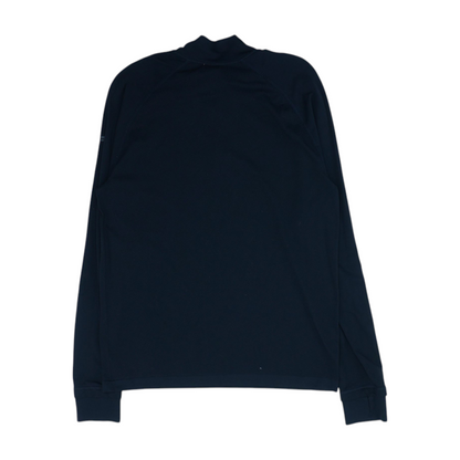 Black Solid 1/4 Zip Pullover