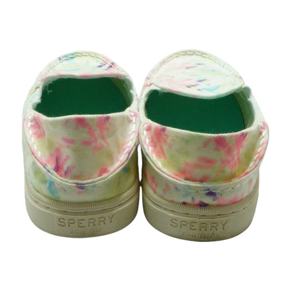 White Tye Dye Slip On Shoes