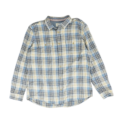 Blue Plaid Flannel Button Down