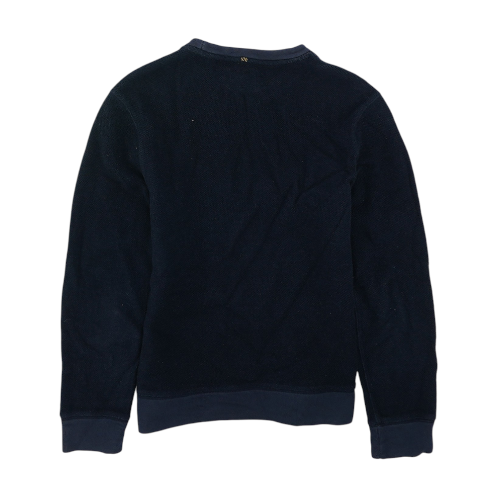 Navy Solid Sweatshirt Pullover