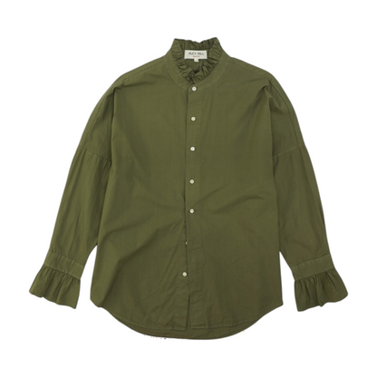 Green Button Down