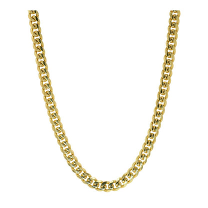 PVD Plating Stainless Steel Cuban Link Chain Necklace