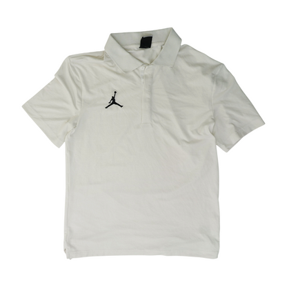 White Solid Short Sleeve Polo