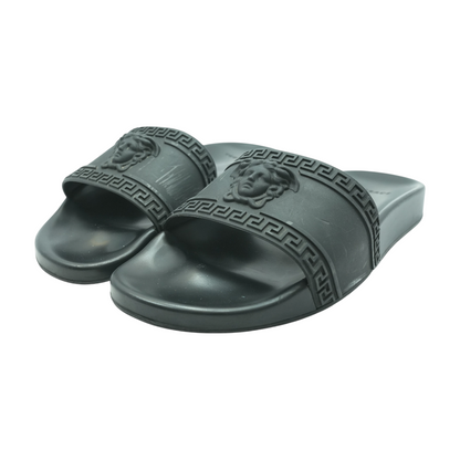 Black Medusa Insignia Rubber Slides