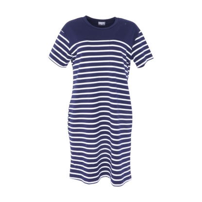 Navy Striped Mini Dress
