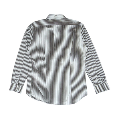 Brown Striped Long Sleeve Button Down