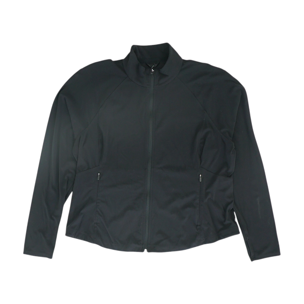 Black Plus Size Solid Active Jacket