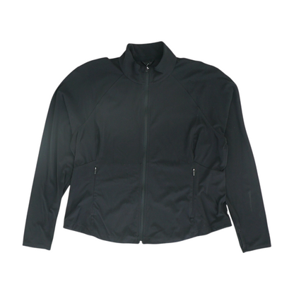 Black Plus Size Solid Active Jacket