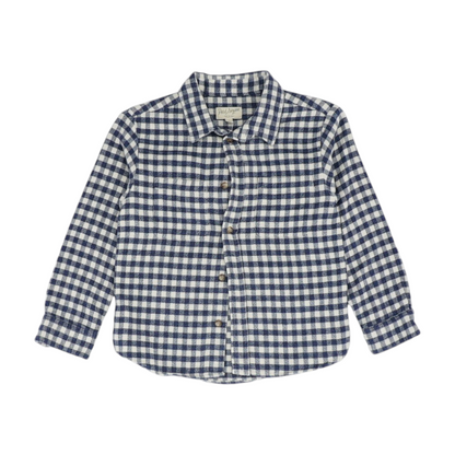 Blue Check Flannel Button Down