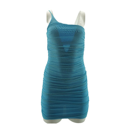 Blue Formal Mini Dress