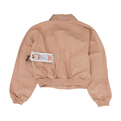 Pink Solid Denim Jacket