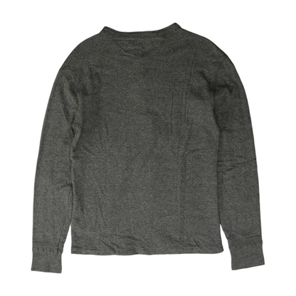 Gray Solid Henley T-Shirt