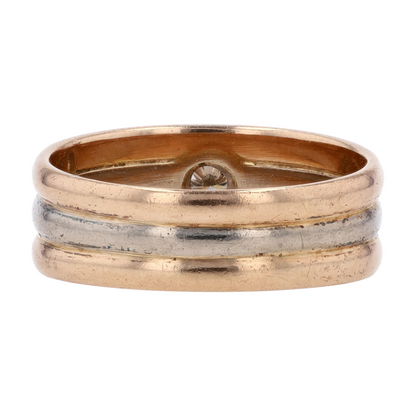1/4 ctw 14K Two-Tone Gold Diamond Band Ring