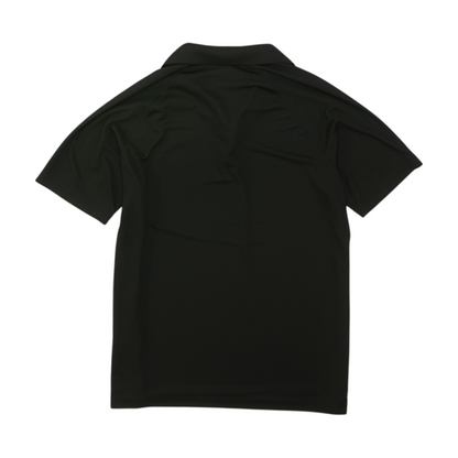Black Solid Short Sleeve Polo